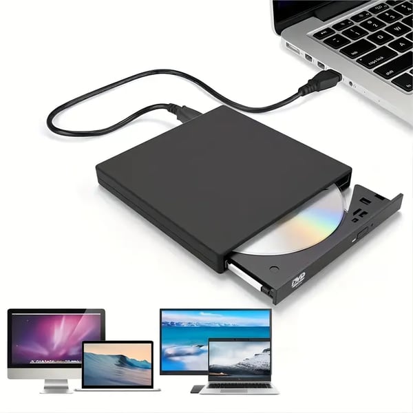 Extern CD/DVD-drive behuizing met USB 3.0 & RGB-verlichting – Multifunctioneel & Draadloos netjes! 💻✨
