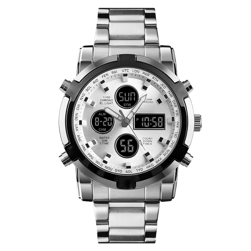 Waterdicht militair herenhorloge (analoog-digitaal)