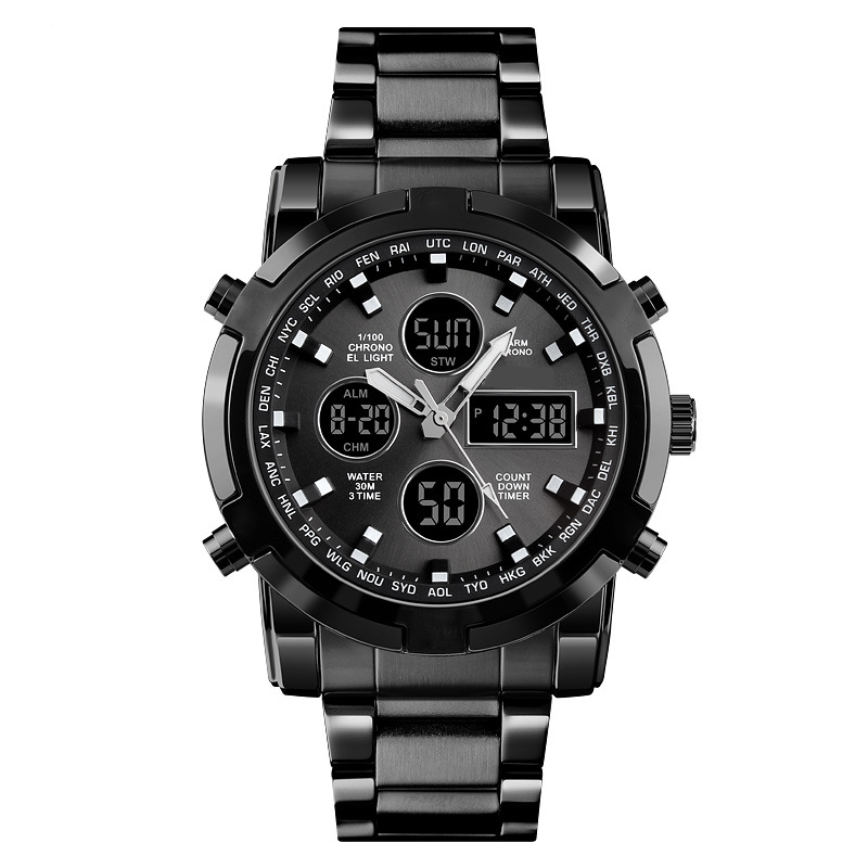 Waterdicht militair herenhorloge (analoog-digitaal)