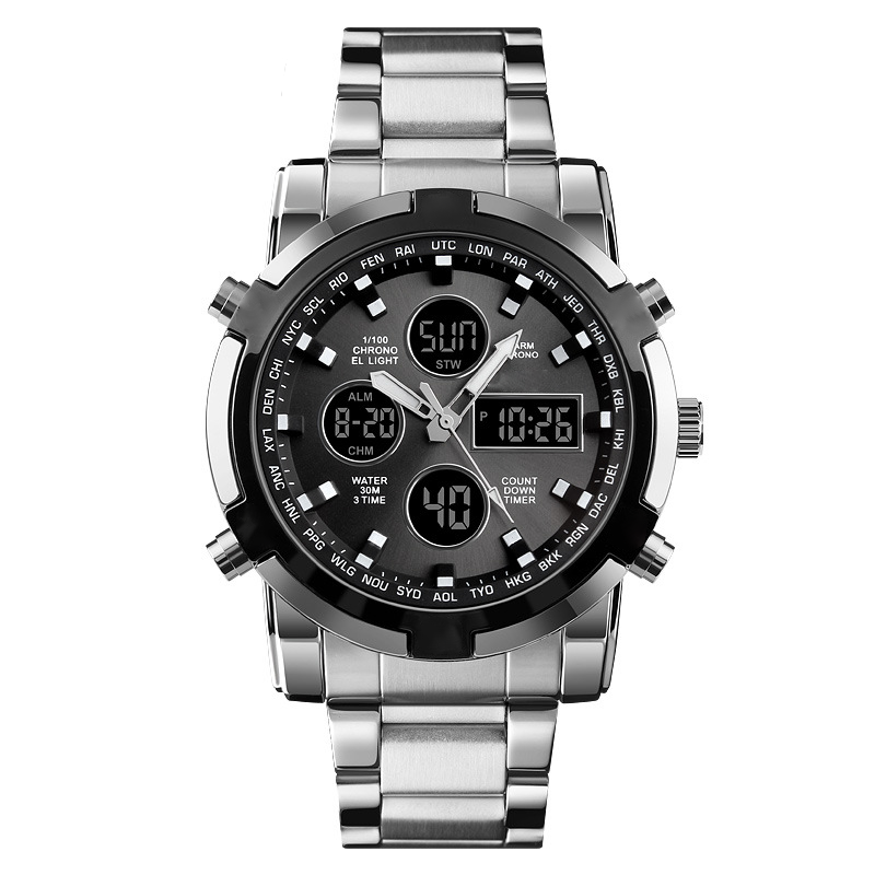 Waterdicht militair herenhorloge (analoog-digitaal)