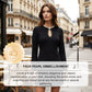 Korte Damesjurk met Faux Parelversiering & Sleutelgat – Elegant en Comfortabel | Nu 50% Korting