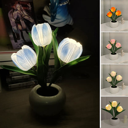 LED tulp nacht licht bloem tafellamp🌷✨Koop 2 gratis verzendin