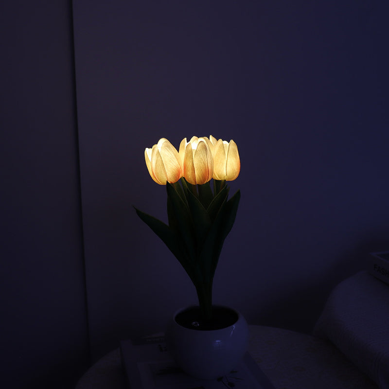 LED tulp nacht licht bloem tafellamp🌷✨Koop 2 gratis verzendin