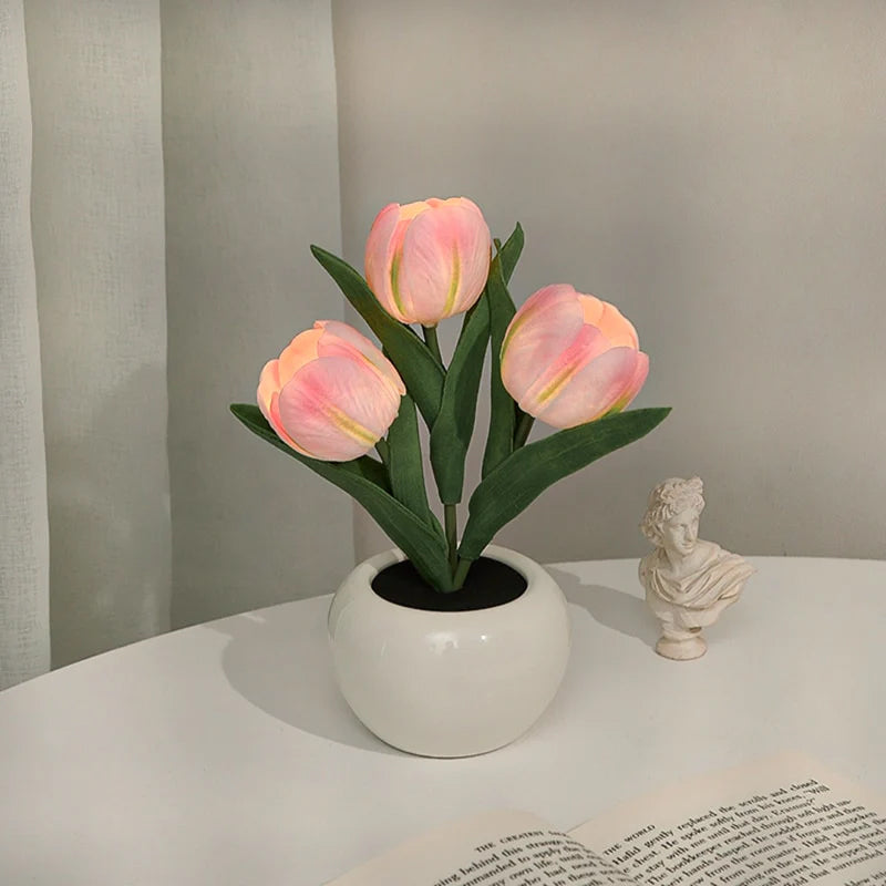 LED tulp nacht licht bloem tafellamp🌷✨Koop 2 gratis verzendin