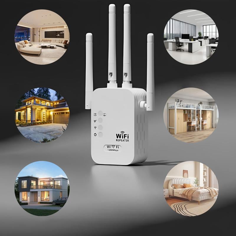 🎁Laatste dag aanbieding 49% 🔥WiFi-versterker 2026, 1200 Mbps dual-band (5 GHz/2,4 GHz) signaalversterker, dekt 930 m² en 50 apparaten, repeater met ethernetpoort voor thuis, cadeaus