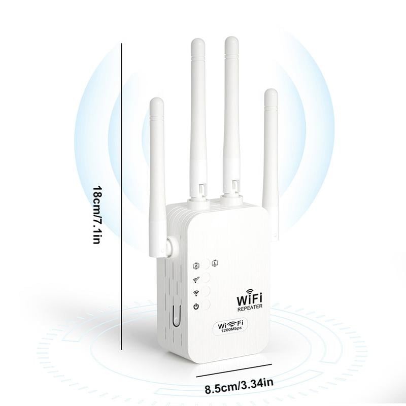 🎁Laatste dag aanbieding 49% 🔥WiFi-versterker 2026, 1200 Mbps dual-band (5 GHz/2,4 GHz) signaalversterker, dekt 930 m² en 50 apparaten, repeater met ethernetpoort voor thuis, cadeaus