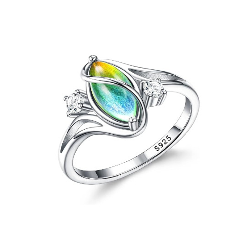 ✨💍 Koop 2 Krijg 1 Gratis 🔥 Geometrische Ovale Maansteen Ring met Zirkonia Accenten – Mystiek, Sprankelend & Tijdloos Elegant! 🌙✨