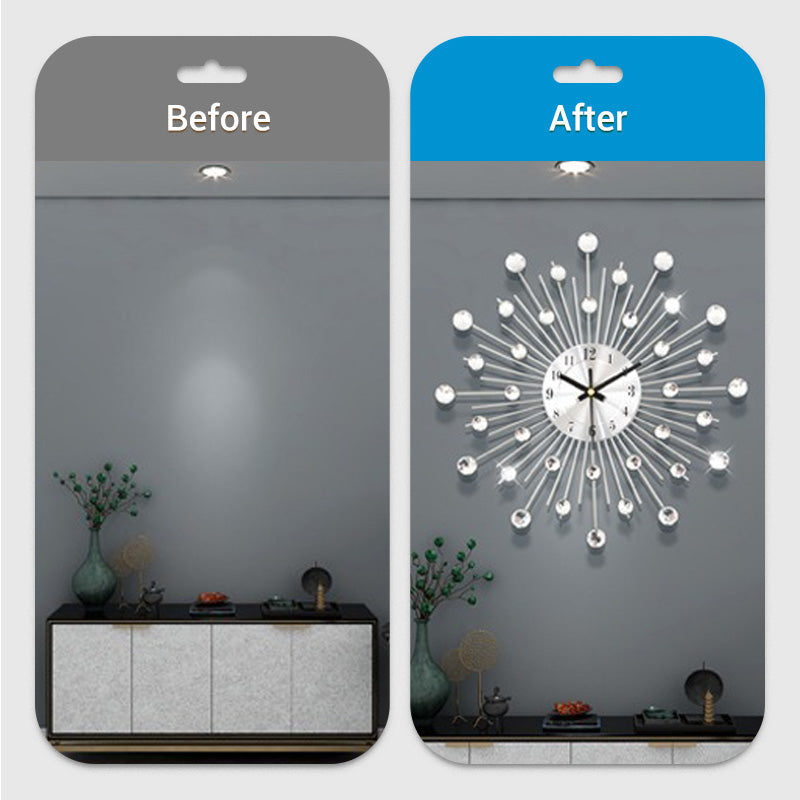 💫Stijlvolle Strass-Wandklok | Stil & Elegant Voor Jouw Interieur🕰️✨