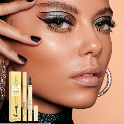 👁️✨ Strakke lijnen, de hele dag mooi🔥 Nieuwjaarsactie: Langhoudende Waterproof Vloeibare Eyeliner