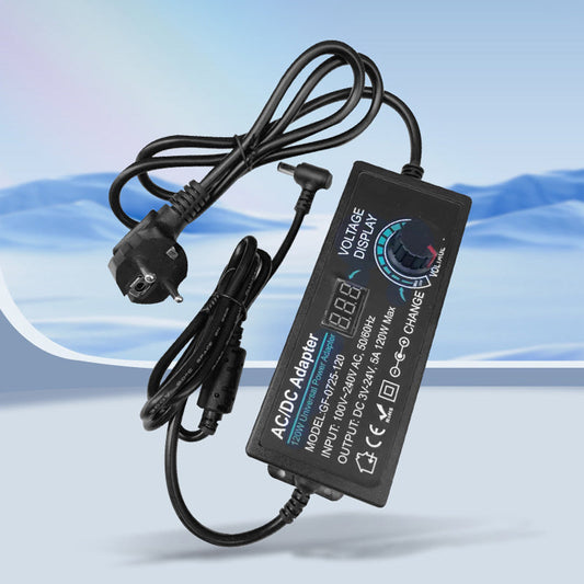 Instelbare universele AC/DC-voedingsadapter 3–24V 3A