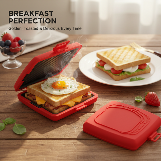 🔥 50% korting ⏰ 3-in-1 tosti-ijzer – geschikt voor magnetron, oven en grill! Antiaanbaklaag, compact en vaatwasmachinebestendig 🥪⚡