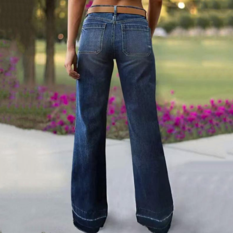 💎👖 Nu helemaal in de mode – retro flare-jeans met zakken – stijlvol en comfortabel