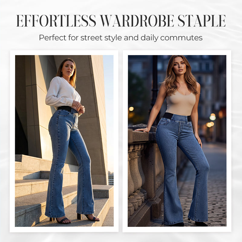 👖Dames high-waist stretch flared denim jeans🚀