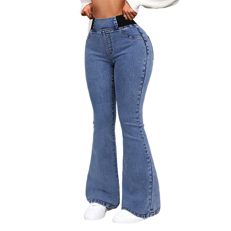 👖Dames high-waist stretch flared denim jeans🚀