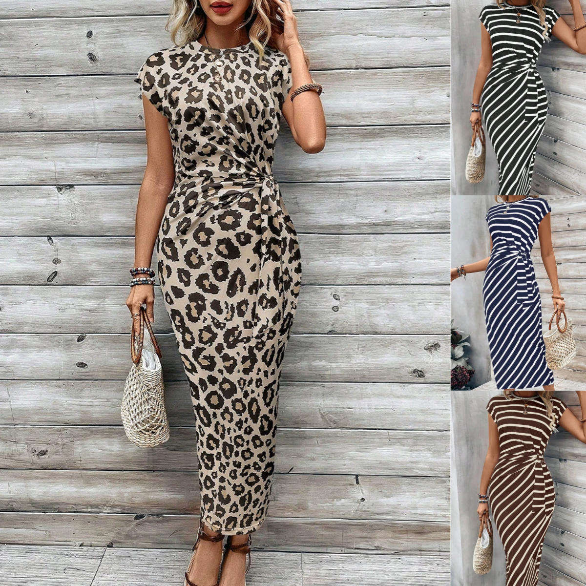 🔥LAATSTE DAG UITVERKOOP 50% KORTING!!💕Elegante jurk met strikceintuur voor dames