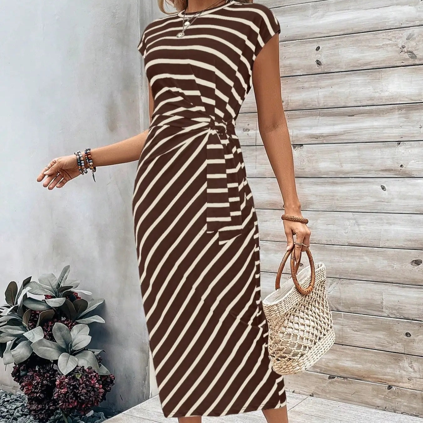 🔥LAATSTE DAG UITVERKOOP 50% KORTING!!💕Elegante jurk met strikceintuur voor dames
