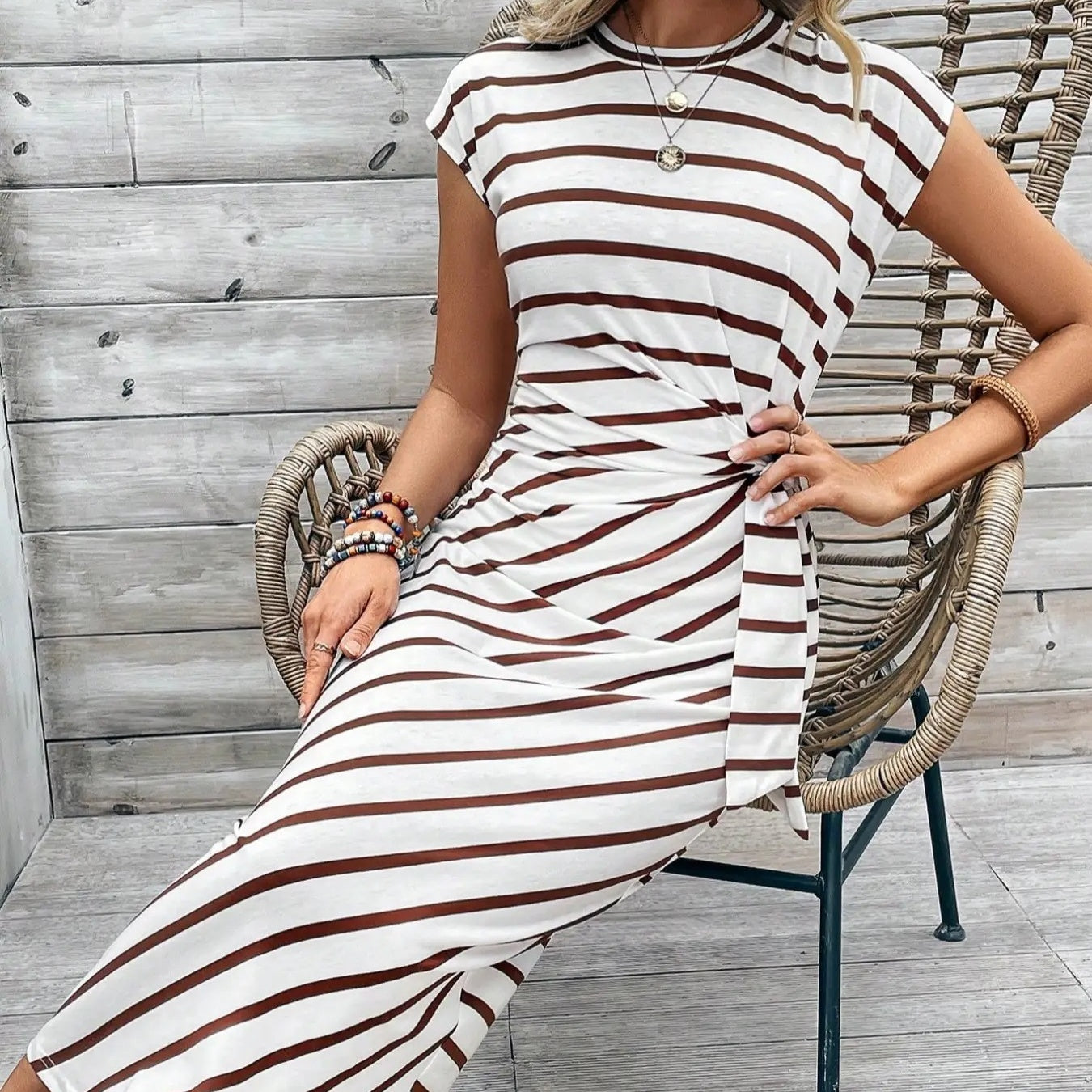 🔥LAATSTE DAG UITVERKOOP 50% KORTING!!💕Elegante jurk met strikceintuur voor dames