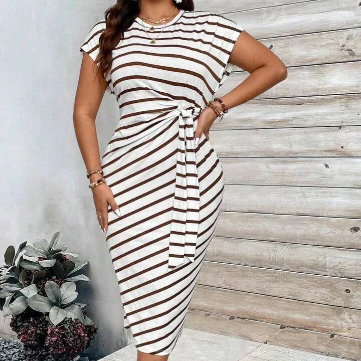 🔥LAATSTE DAG UITVERKOOP 50% KORTING!!💕Elegante jurk met strikceintuur voor dames