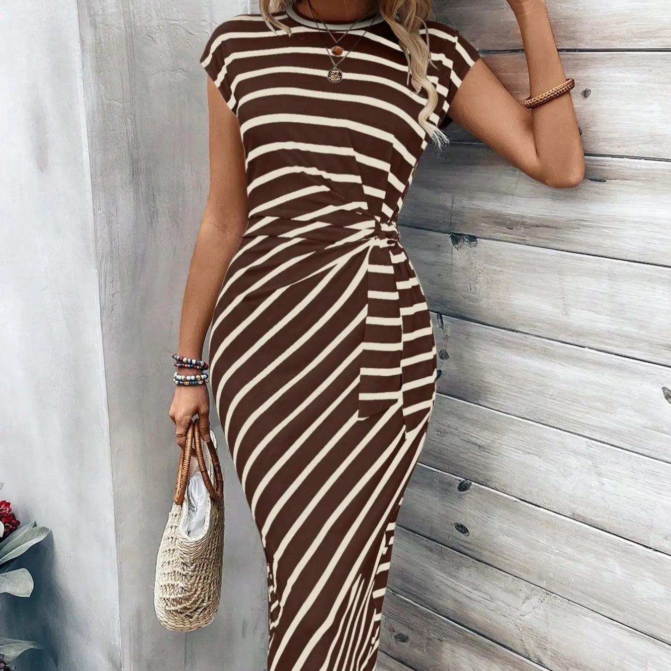 🔥LAATSTE DAG UITVERKOOP 50% KORTING!!💕Elegante jurk met strikceintuur voor dames