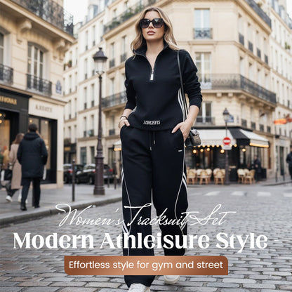 💃AFTELLEN NAAR SPECIALE AANBIEDING - 50% KORTING🌸 Casual trainingspak met halve rits voor dames