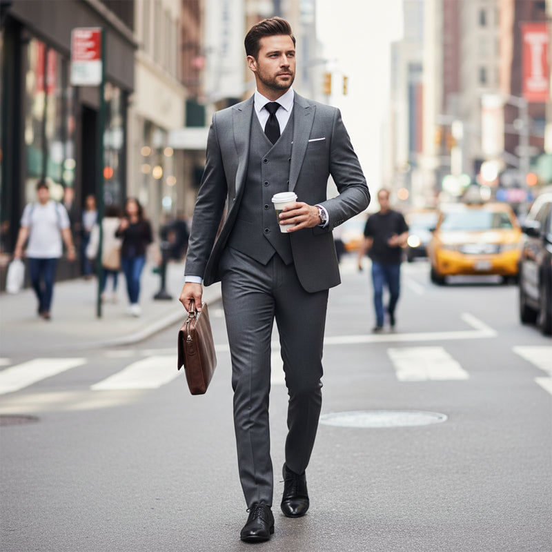 👔 Slim-Fit 3-Delig Herenpak – Perfect Getailleerd, Luxe Stof & Klaar voor Jouw Belangrijkste Moment 🤵