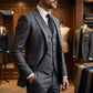 👔 Slim-Fit 3-Delig Herenpak – Perfect Getailleerd, Luxe Stof & Klaar voor Jouw Belangrijkste Moment 🤵