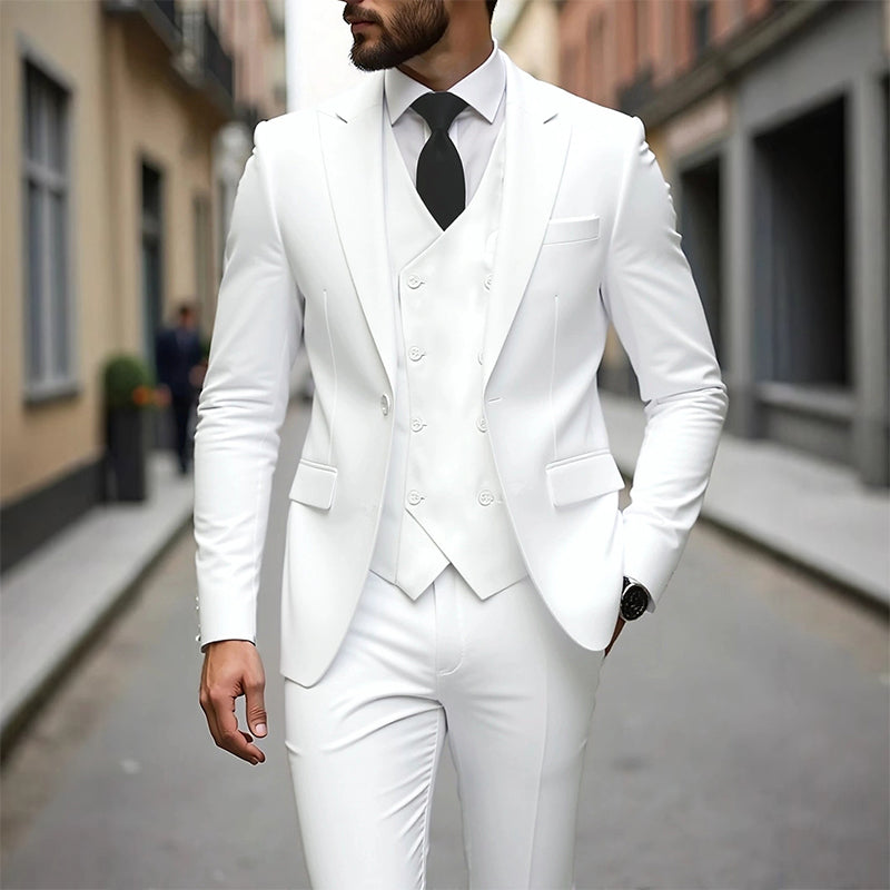 👔 Slim-Fit 3-Delig Herenpak – Perfect Getailleerd, Luxe Stof & Klaar voor Jouw Belangrijkste Moment 🤵