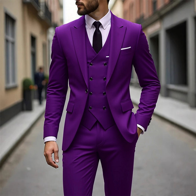 👔 Slim-Fit 3-Delig Herenpak – Perfect Getailleerd, Luxe Stof & Klaar voor Jouw Belangrijkste Moment 🤵