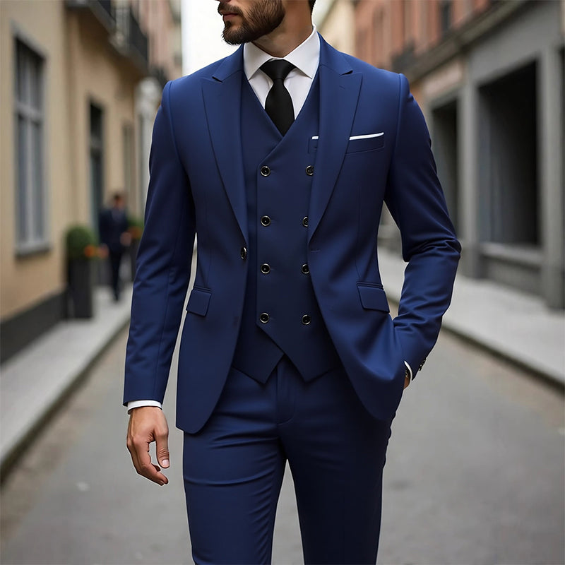 👔 Slim-Fit 3-Delig Herenpak – Perfect Getailleerd, Luxe Stof & Klaar voor Jouw Belangrijkste Moment 🤵