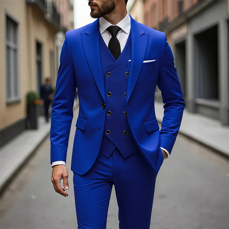 👔 Slim-Fit 3-Delig Herenpak – Perfect Getailleerd, Luxe Stof & Klaar voor Jouw Belangrijkste Moment 🤵