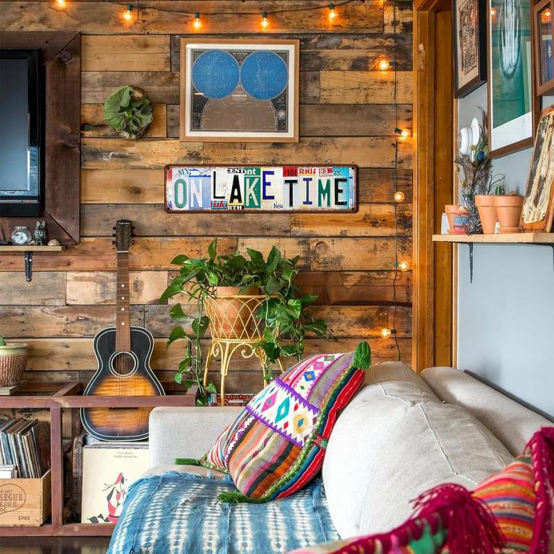 Vintage "Love You More" kentekenplaat blikken bord