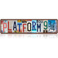 Vintage "Love You More" kentekenplaat blikken bord