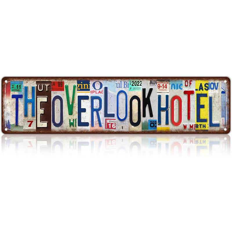 Vintage "Love You More" kentekenplaat blikken bord