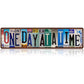 Vintage "Love You More" kentekenplaat blikken bord