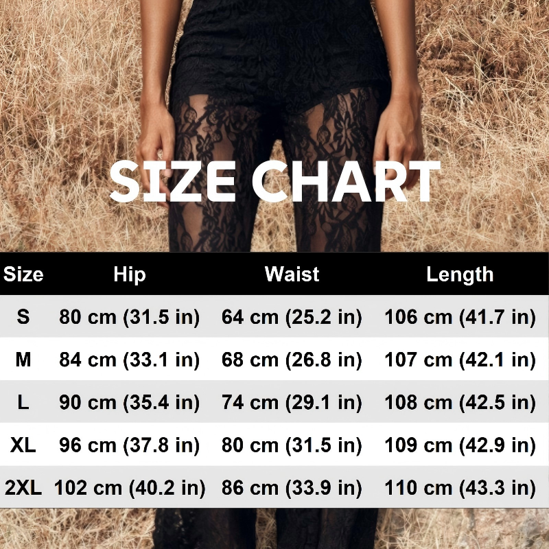 Elegante kanten flare-broek met hooggetailleerd ontwerp