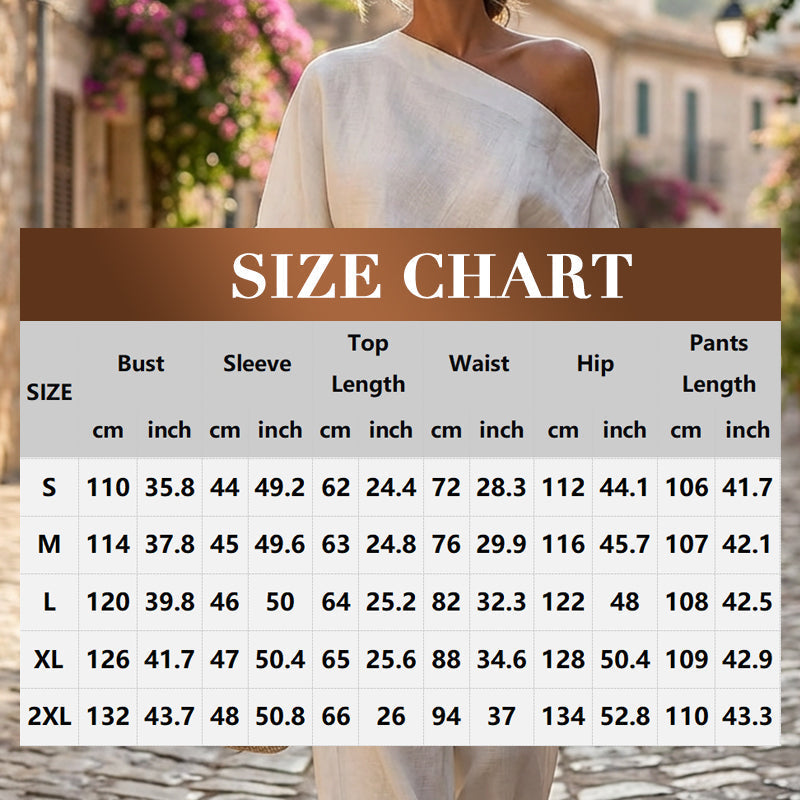 🎁2026 Nieuw binnen 50% KORTING💥Asymmetrische Top & Broek Set – Stijlvolle Tweedelig Voor Dames--Voor een look die blijft hangen