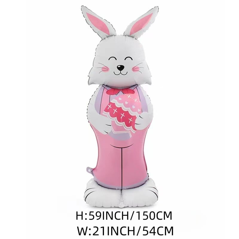 🎁Uitverkoop 50% Korting🔥 Reusachtige 3D-ballon in de vorm van een konijn die vanzelf blijft staan. Feestelijke vreugde🐰