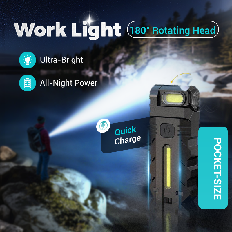 🎁2026 Nieuw binnen 50% KORTING💥LED-werklamp met 180° draaibare kop