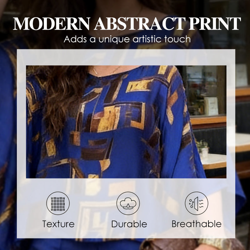 Dames 2-delige set met bedrukte top en broek