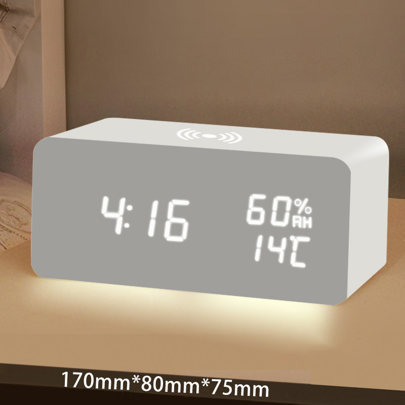 🔥Tijdelijke aanbieding – LED-digitale wekker met draadloos oplaadstation