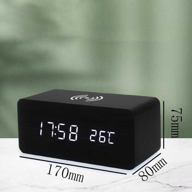 🔥Tijdelijke aanbieding – LED-digitale wekker met draadloos oplaadstation