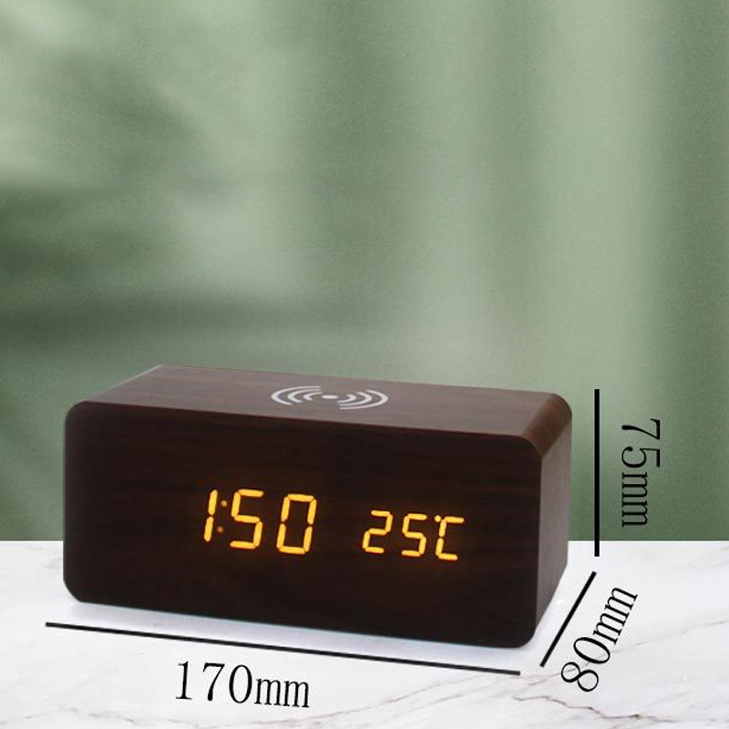 🔥Tijdelijke aanbieding – LED-digitale wekker met draadloos oplaadstation