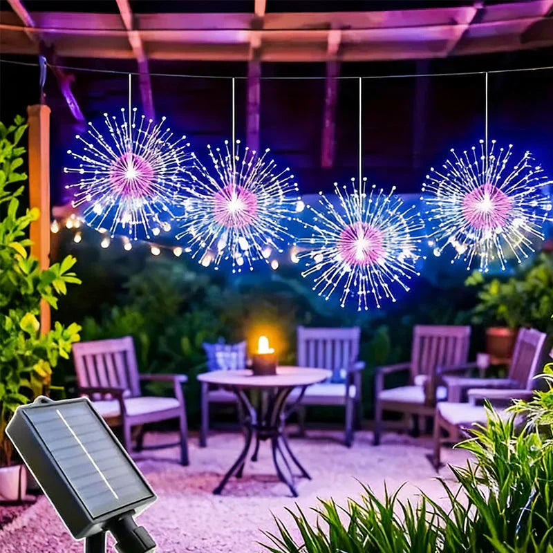 ✨ Zonne-energie Vuurwerk Lichtslinger – Magische Tuinverlichting voor Terras, Feesten & Avonden | Nu 63% Korting