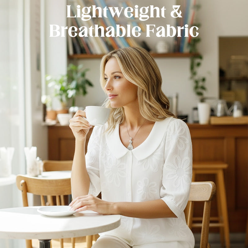 Retro Overhemd met Borduurwerk – Stijlvol, Elegant & Perfect voor Elke Dag🌸3 DAGEN DEAL – 50% KORTING