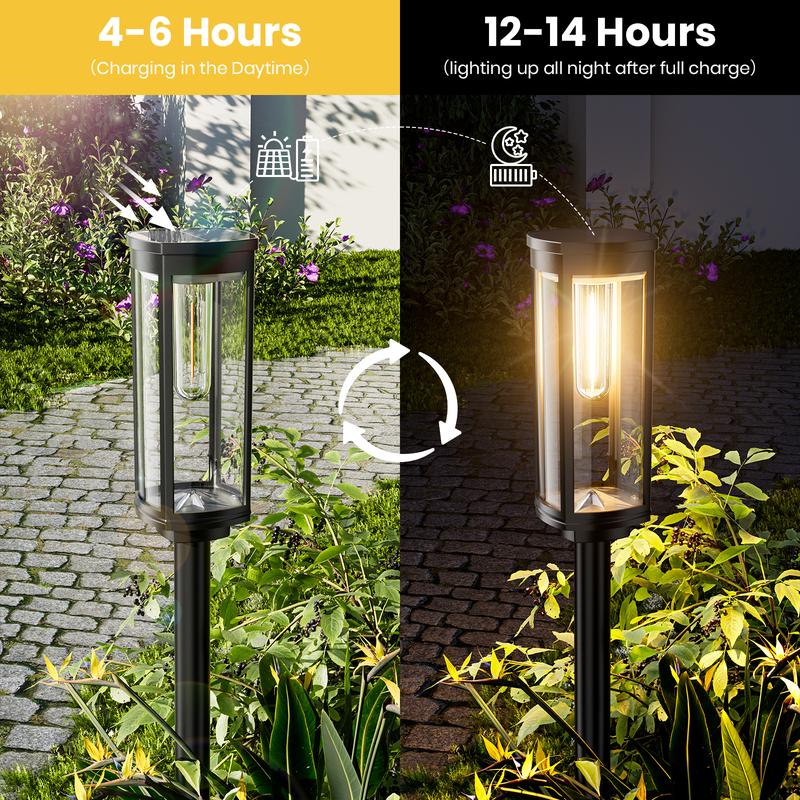🌞Fris De Lente In Met 50% Korting!🌞 Zonne-Energie Tuinverlichting – Retro Design, 12-14 Uur Verlichting & IP65 Waterdicht