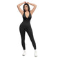 Diepe V-hals corrigerend jumpsuit – ademend, hoge taille, buikondersteuning
