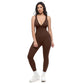 Diepe V-hals corrigerend jumpsuit – ademend, hoge taille, buikondersteuning