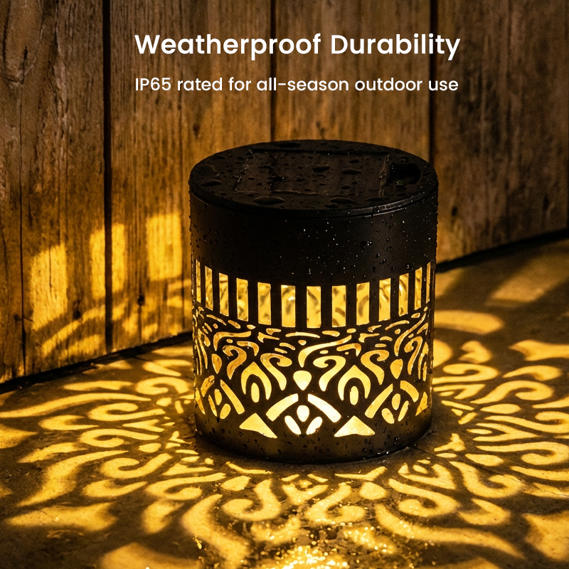 ☀️ Solar mandala lamp voor tuin & terras – 2-in-1 grondlamp & wandlamp – Decoratieve verlichting met vintage-effect – Roestvrij & duurzaam