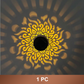 ☀️ Solar mandala lamp voor tuin & terras – 2-in-1 grondlamp & wandlamp – Decoratieve verlichting met vintage-effect – Roestvrij & duurzaam