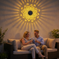 ☀️ Solar mandala lamp voor tuin & terras – 2-in-1 grondlamp & wandlamp – Decoratieve verlichting met vintage-effect – Roestvrij & duurzaam